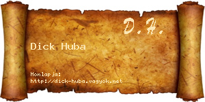 Dick Huba névjegykártya